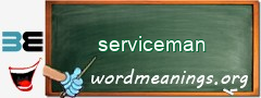 WordMeaning blackboard for serviceman